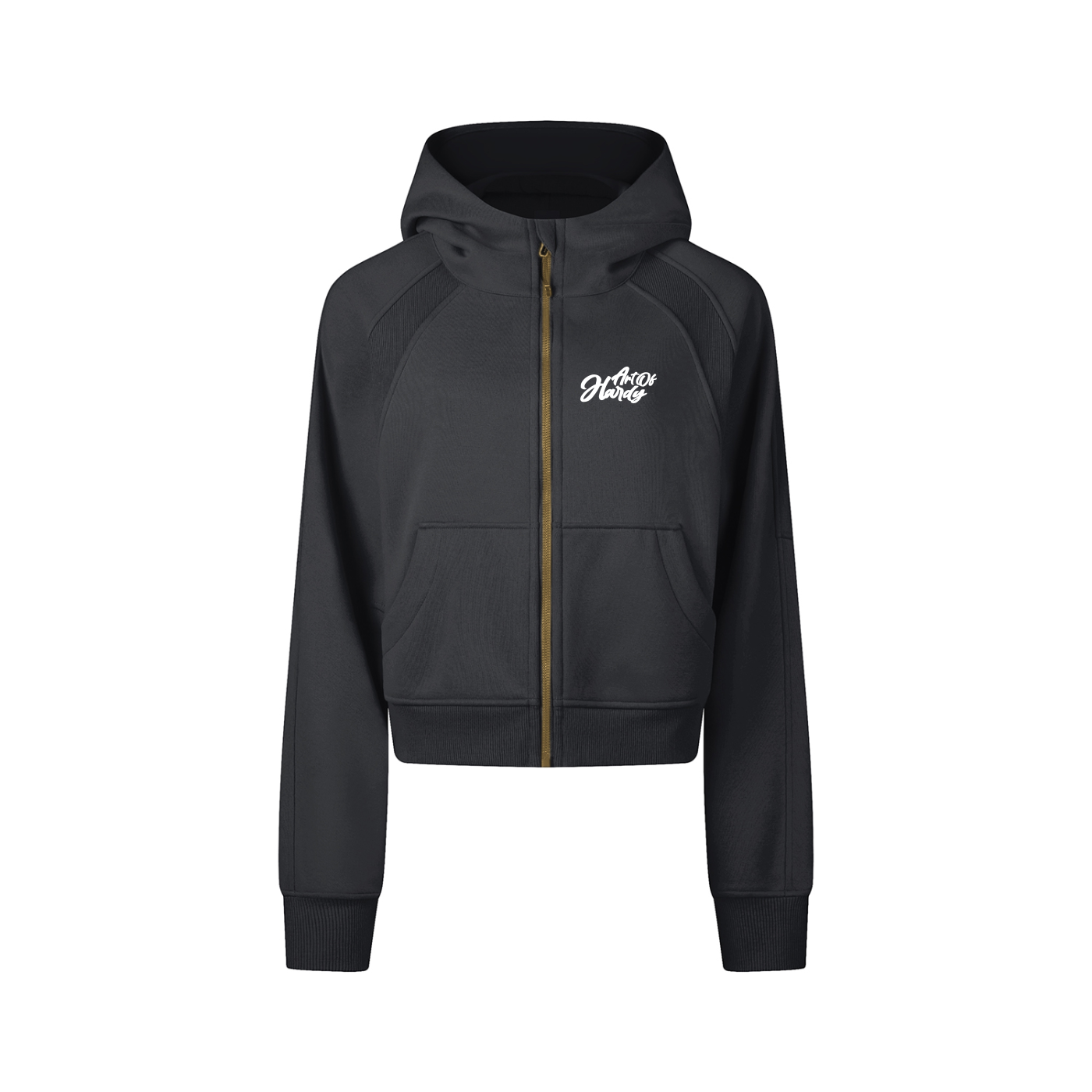 Cropped Zip-Through Hoodie